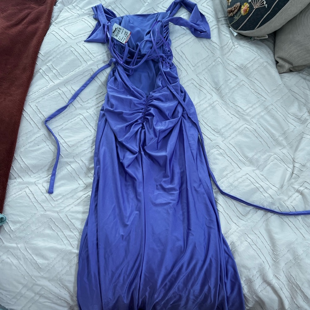 Vibrant Purple Ruched Dress